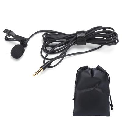 Microphone Lavalier Filaire Clip Micro Revers Mini Portable Réduction de Bruit pour la Diffusion