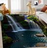 3D Swirl Pool Print Area Rug Non-Slip Crystal Velvet Carpet Living Room, Bedroom Bathroom Decor Large Play Mat Rectangular Shape