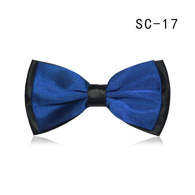 Double Layer Two-Color Bow Tie for Men and Women - Formal Professional Style