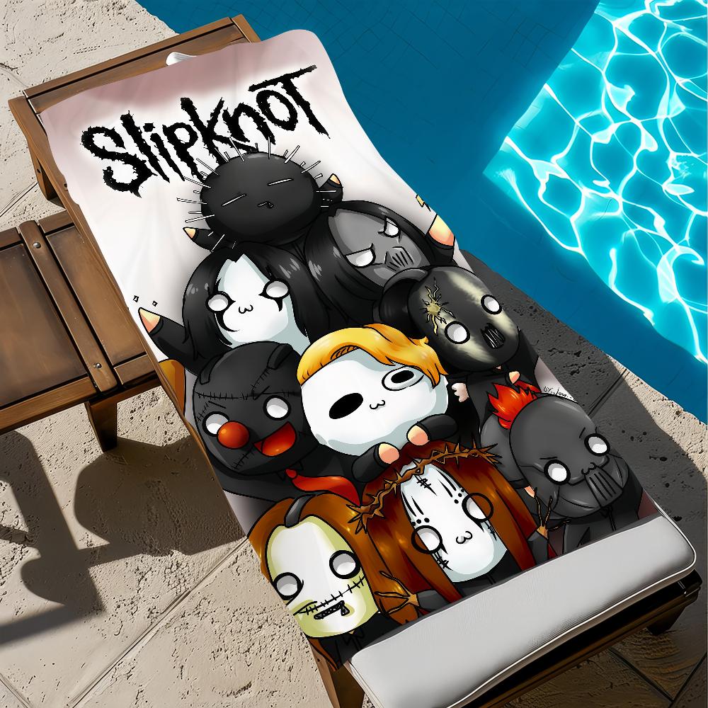 

heavy metal chibi band cool S-SlipknotS soft Beach Towels Trip swim Pool bathing Towel Gym Spa home Decor Gift Holiday Vacation W40*H60(CM)