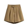 Large Size Autumn and Winter Loose Outer Wear Wide-leg Woolen Shorts Women's Fat and Thin High-waisted A-word Meat-covering Temperament Casual Pants