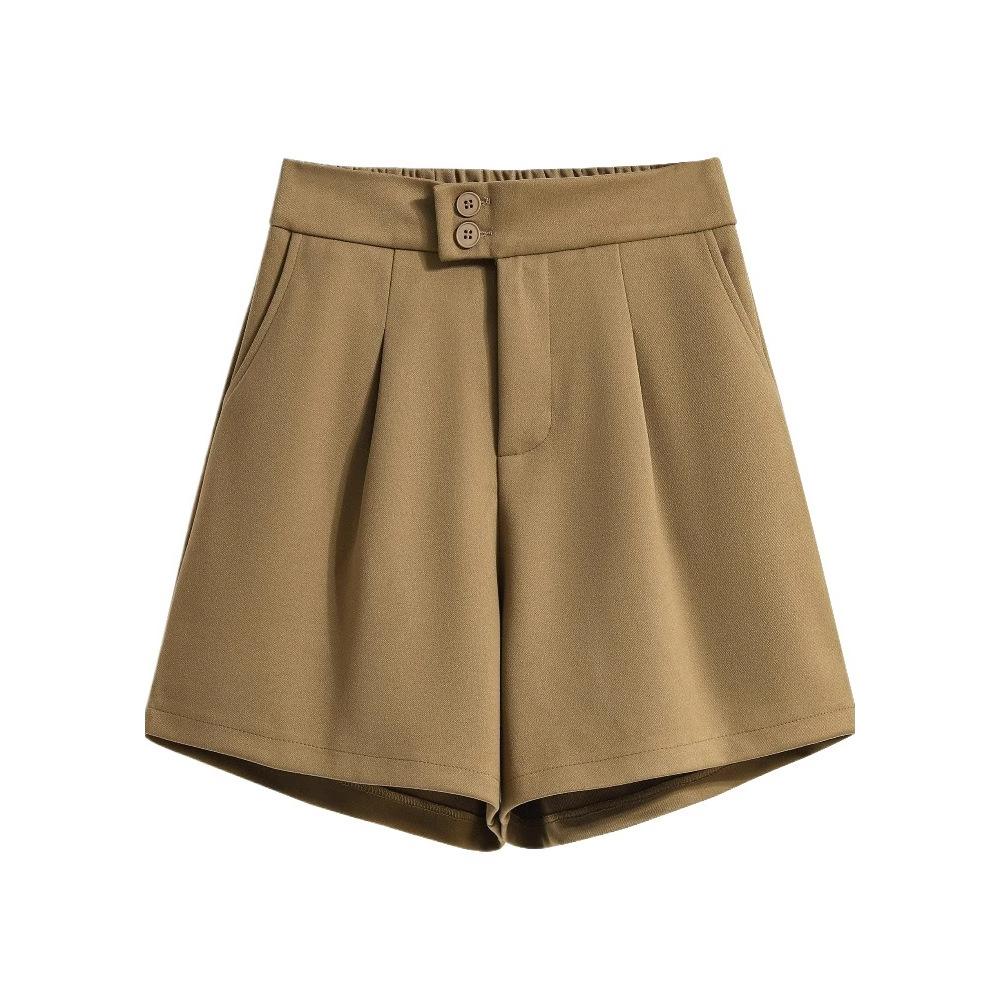 Large Size Autumn and Winter Loose Outer Wear Wide-leg Woolen Shorts Women's Fat and Thin High-waisted A-word Meat-covering Temperament Casual Pants