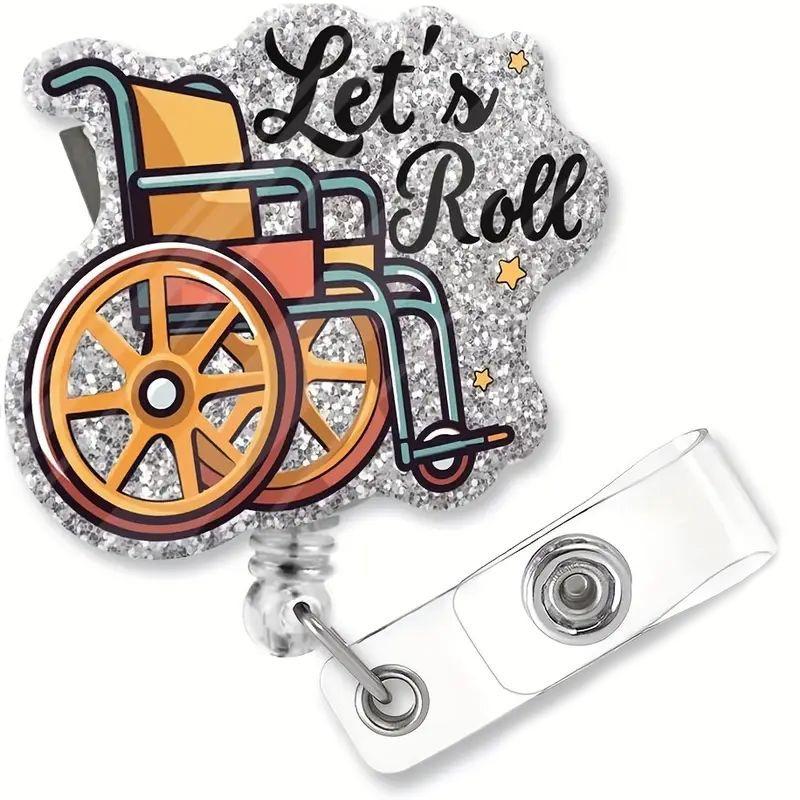 

Let s Roll New Loose Powder Easy Pull Buckle Acrylic Patch ID Buckle Work Scroll Retractable Buckle серый