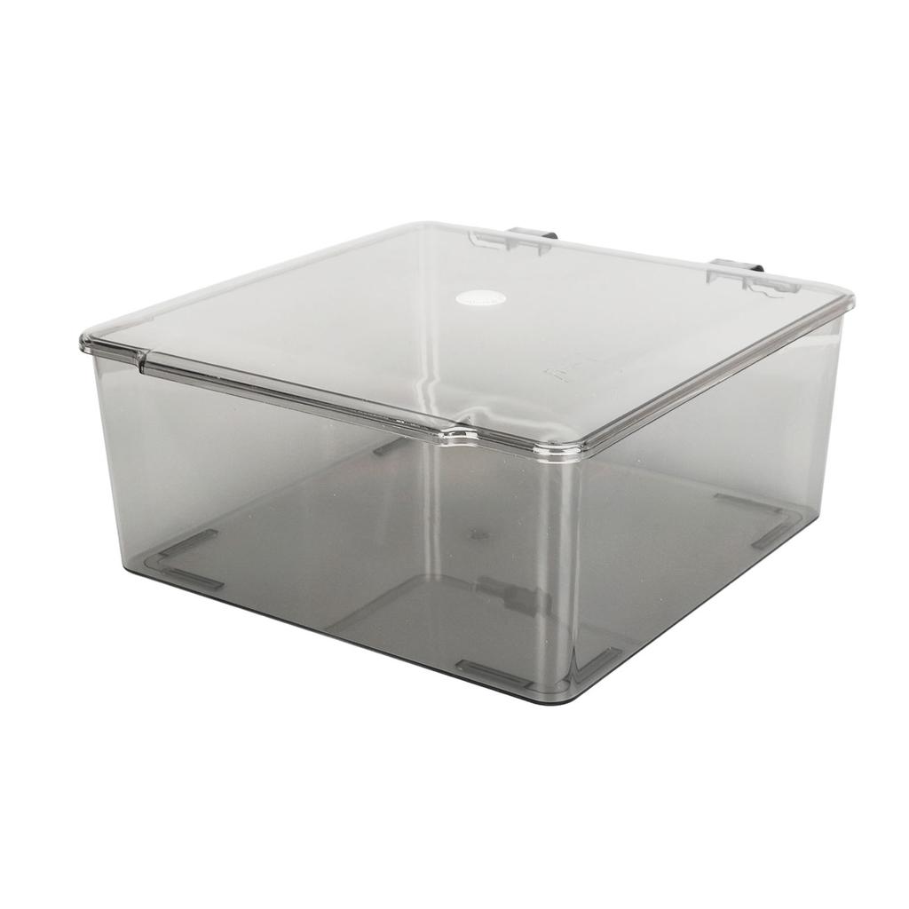 Cosmetic Storage Box Containers with Hinged Lid Dust Proof Large Capacity Space Saving Clear Plastic Case