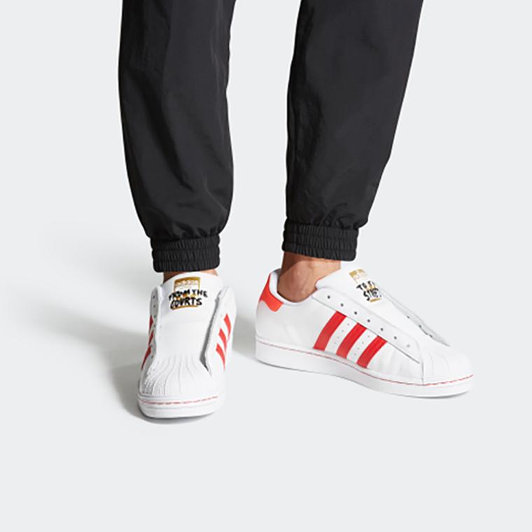 adidas Superstar Laceless 'White Team Collegiate Red' (Unisex) Scarpe da Skate Cloud White / Team Collegiate Red / Solar Red FV2803