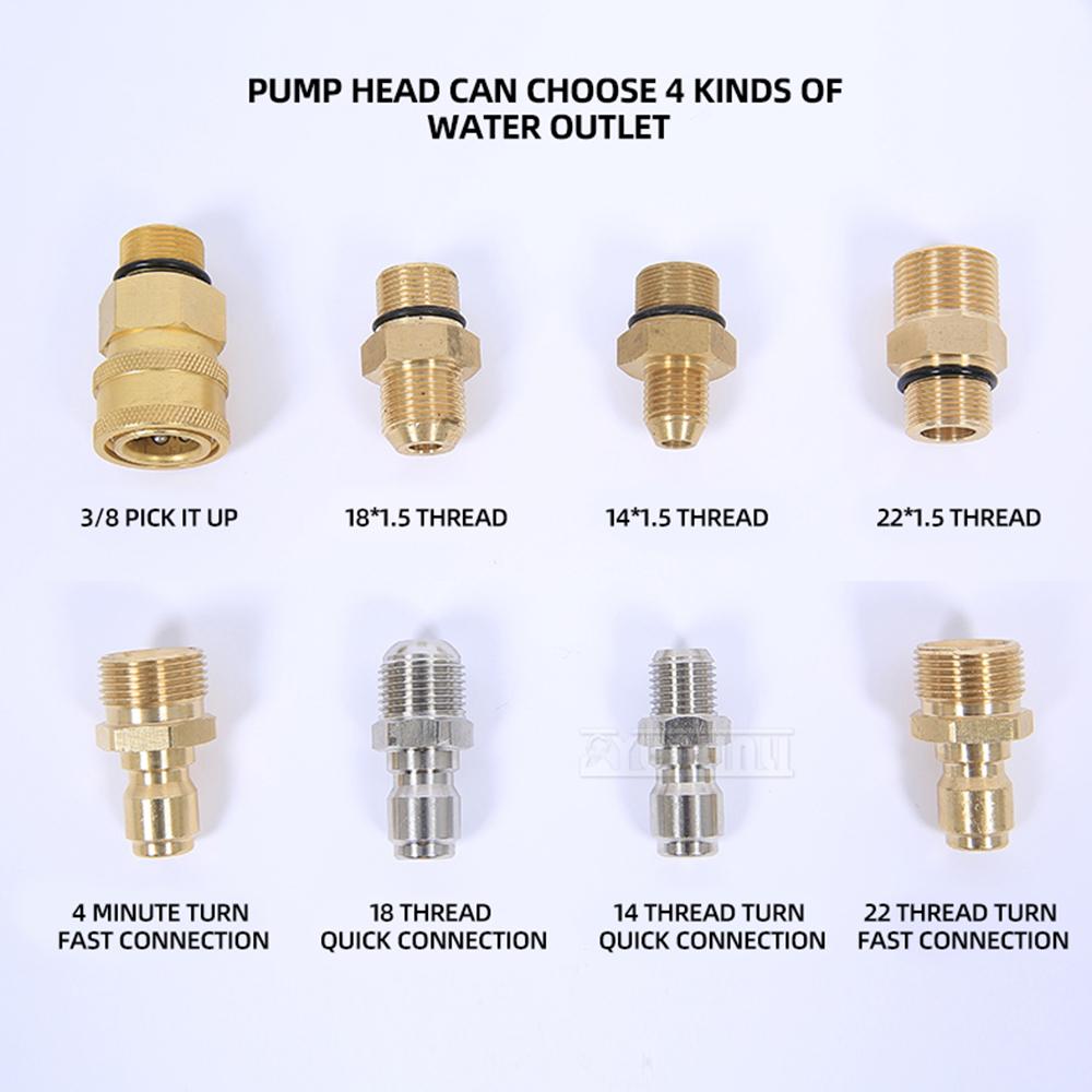 High Pressure Cleaner Motor Pump Head Commercial Car Washing Machine 220V Fog Booster Plunger Pump Floor Farm Cleaning Machine