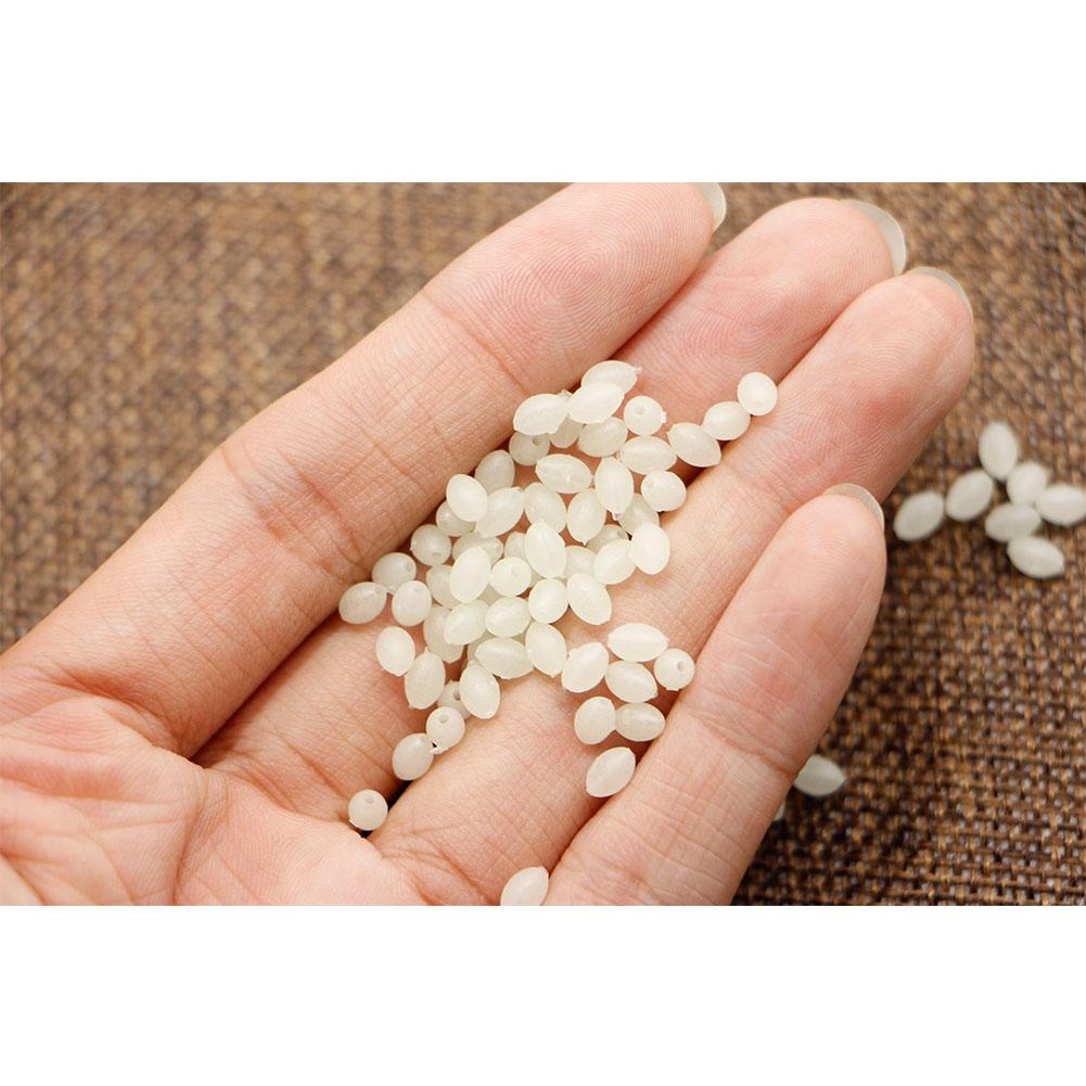 100Pcs Oval Luminous Fishing Beads Glow In The Dark Lure Float Floating Tackles