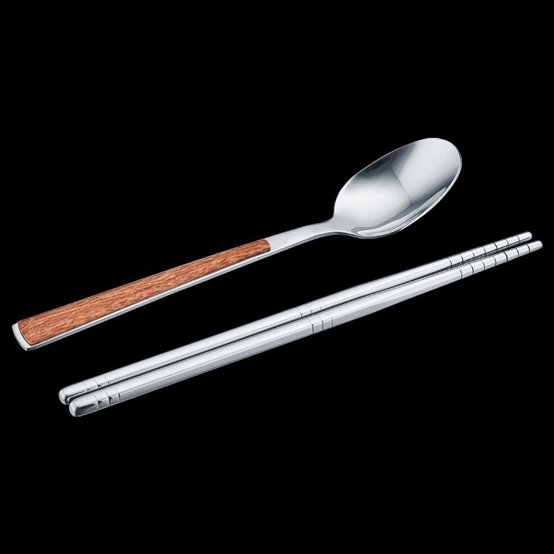Faust Provence Nordic Wood Grain 2-Piece Cutlery Set