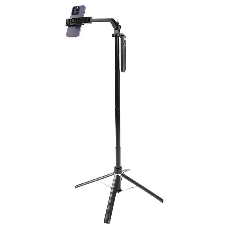 Portable Anti-Shake Retractable Selfie Stick & Four-Legged Floor Tripod for Travel, Live Streaming, and Viewing