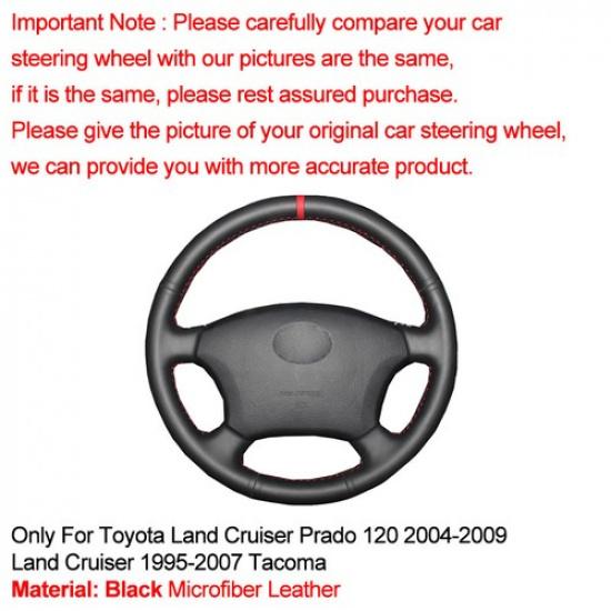 Hand Sewing Car Steering Wheel Cover For Toyota Land Cruiser 1995 - 2007 Tacoma