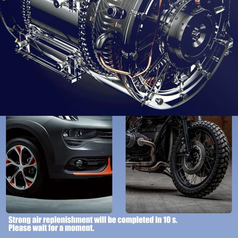 Wireless Tire Inflator Car Air Compressor Air Pumps with Flashlight and Pressure Gauge Tire Inflator for Car Bike Ball