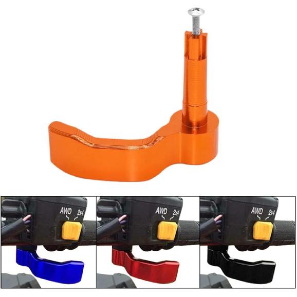 Thumb Throttle Control Lever Black Aluminum Easy to Install Premium Repair Part Sturdy ATV Accessories Assembly for ATV, Orange