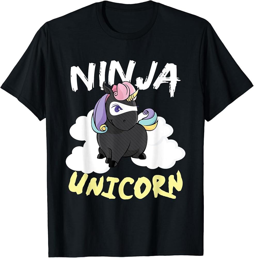 Funny Ninja Unicorn Martial Arts Unicorn Lover Gift T-Shirt Unisex T-Shirt XL