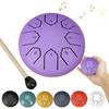 Lietus bungas āra dārzam 4 collas 8 notis Tērauda mēles bungu meditācijai Lietus zvani Mūzikas instrumenti Mini Handpan bungas