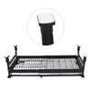 2 Tier Large Dish Rack Pull Out Double Layer Dish Drying Rack with Drain Tray for Kitchen Black