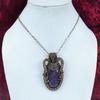 Purpurite Gemstone Pendant Designer Jewelry Handmade Copper Wire Wrapped Pendant