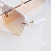 Z26 Champagne Gold Desinger Sunglasses for Men Women Alloy Big Square Gradient  Anti-reflective UV400 Fashion Gafas THE GEN I