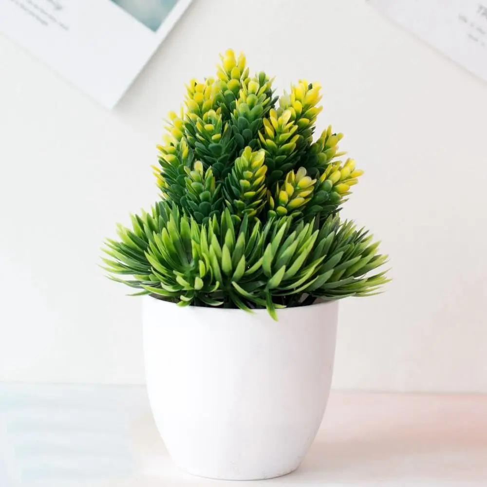Home Decoration New Artificial Plants Bonsai Pine Garden Small Tree Potted Desk Ornaments Creative Simulation Fake Flowers