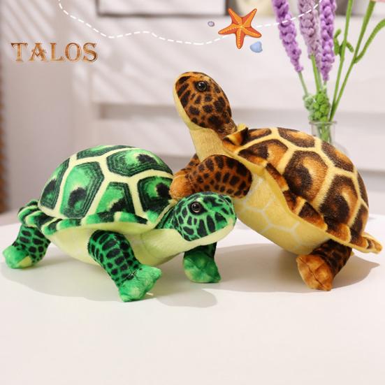 Meeresschildkröte Plüschpuppe Realistisches Schildkrötenkissen Weiches Stofftier Plüschtier für Kinder Mädchen Heimdeko Valentinstagsgeschenke