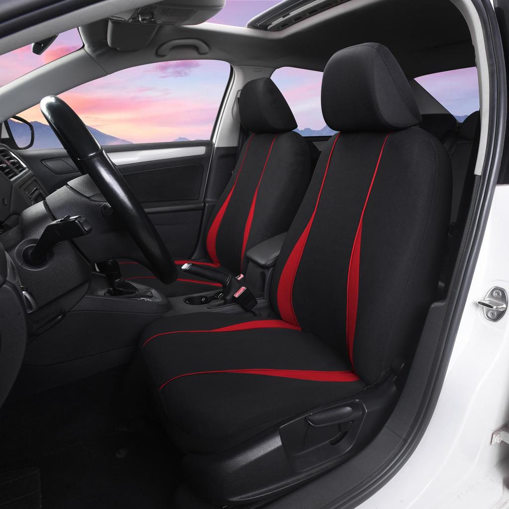 2-teilige klassische Autositzbezüge, Vordersitzbezüge, universell einsetzbar, passend für die meisten Autos/SUVs