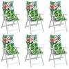 High Back Chair Cushions 6 pcs Multi Colored Oxford Fabric