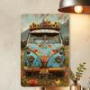 Retro Blumen Metallblechschild Wandkunst Dekoration Haus Café Bar Garage