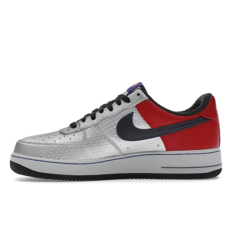 Nike Air Force 1 Premium 07 Jones Original Six Herren-Sneaker Silber Metallic-Silber Anthrazit-Varsity-Rot 315090-001