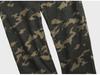 Herren Slim Fit Camouflage-Print Stretch Jeans - Militärgrüne Freizeithose