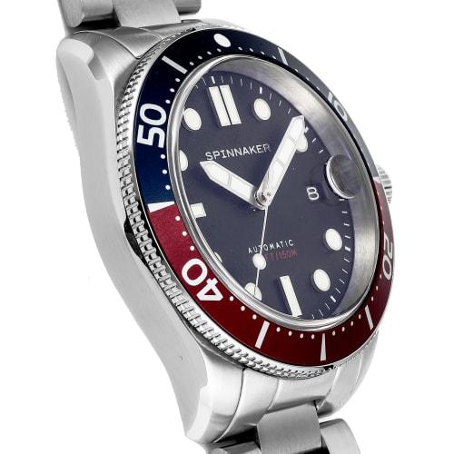 Spinniker CROFT Men's 40mm Watch SP-5100-11, Black Dial, Stainless Steel, Sapphire Crystal, Automatic, 15 ATM Water Resistance, Silver