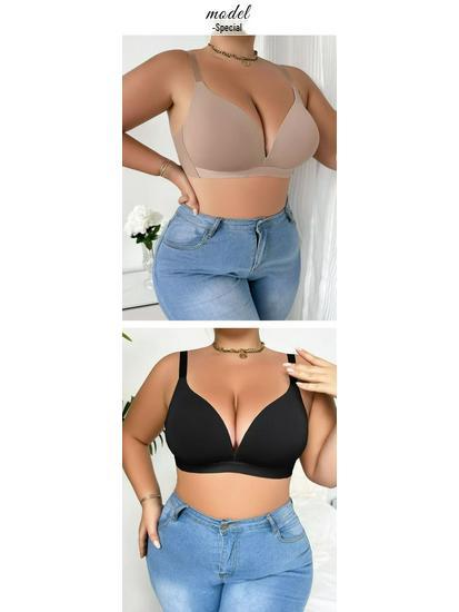 Plus Size Seamless Underwire Bra: Supportive, Anti-Sag, Beautiful Back Design