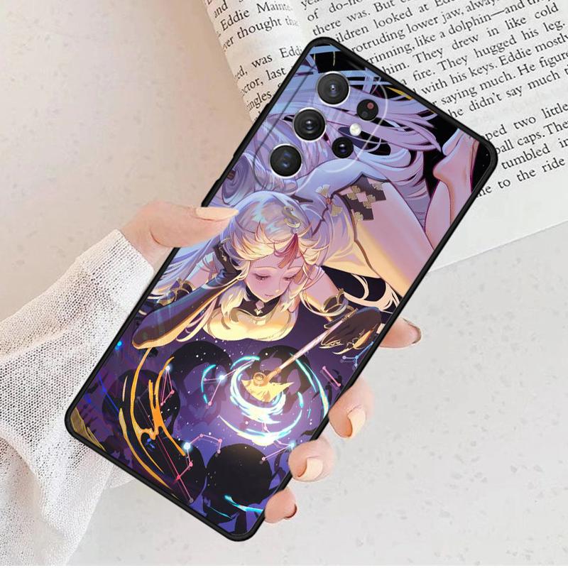 Genshin Impact NingGuang Phone Case For Samsung Galaxy S25 S23 S30 S8 S21 S20 FE S24 S22 Note 10 20 Plus lite Ultra