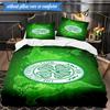 Celtic Football Club Wappen 3 Stück K-Pop Musikgruppe Bettwäsche-Set, Ideal für Schlafzimmer, Wohnheim, Inklusive Bettbezug und 2 Stück Kissenbezüge, Fan-Geschenke