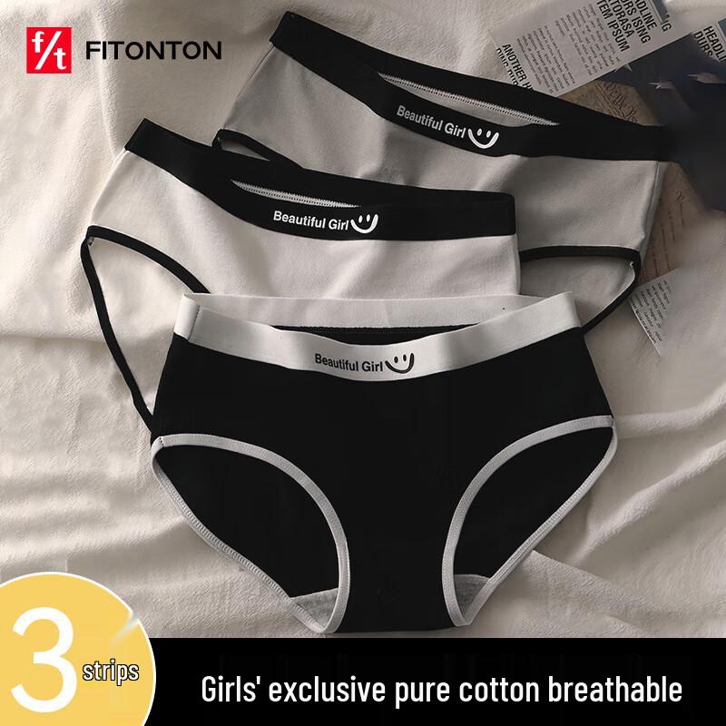 

FitonTon Teen Girls Breathable Cotton Briefs M