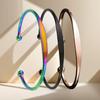 Women's Adjustable Titanium Steel C-Shaped Bracelet - Light Luxury and Colorfast Design