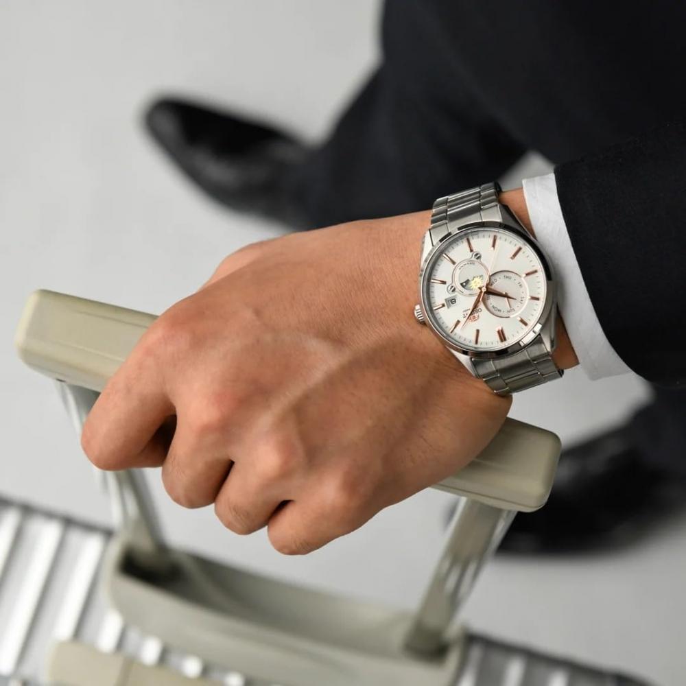 Orient Automatic Wristwatch Men Sun And Moon Rn Ak0301s