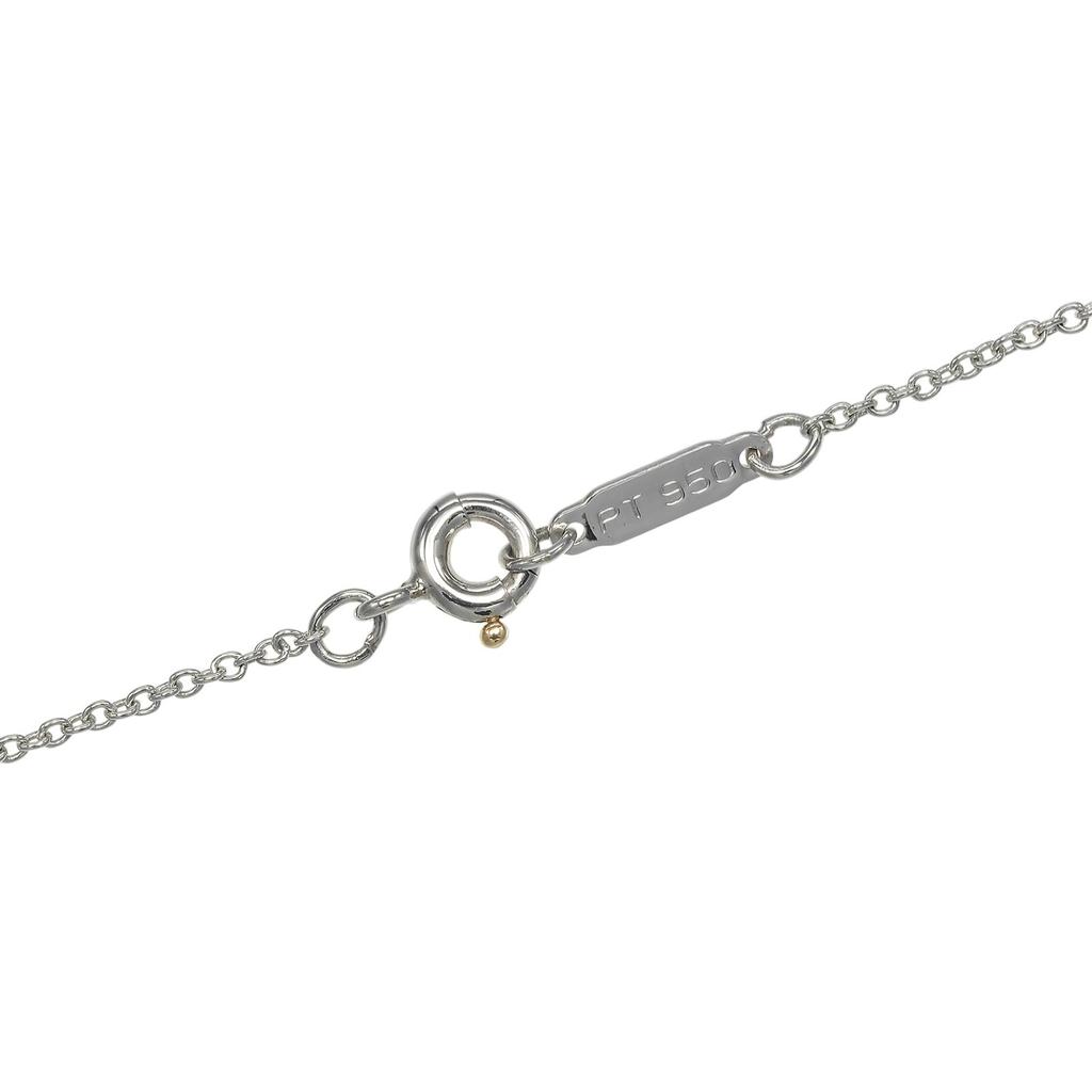 TIFFANY&Co. Cross-stitch Necklace Pt950Platinum/diamond 3.85g Women Used