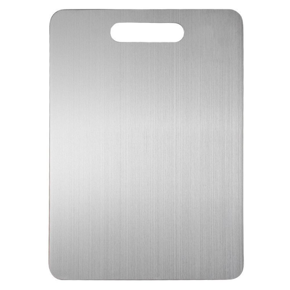 Upgrade Double Sided Stainless Steel Cutting Board for Kitchen Non Stick Meat Chopping Boards for Vegetables Fruits Cheese