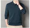 Men's Fleece-Lined Two-Piece Shirt Collar Knitted Sweater - Autumn/Winter Warm Base Layer