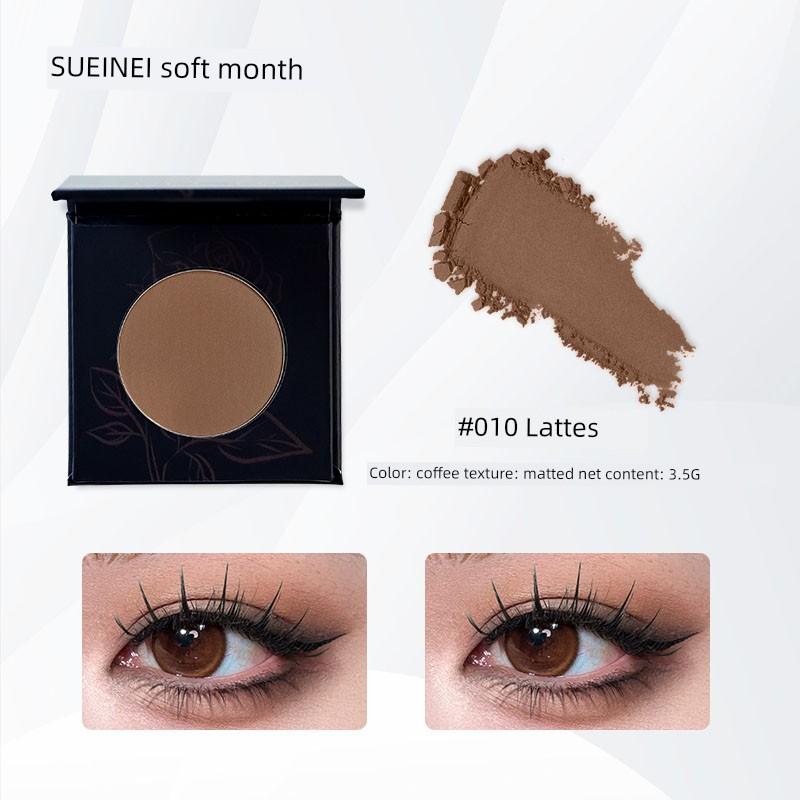 Seckill All Eyeliner! Suetnei Monochrome Eyeshadow Pure Black Black Brown Gray Matte Smoke down to Crouching Silkworm