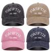 Swiftie Vyprané retro stařené výšivka písmen baseballové čepice ženy muži venkovní hip-hop ležérní kachní klobouky