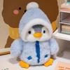 Pinguin-Cosplay-Plüschtier-Kissen im japanischen Stil - Komfortspielzeug für Kinder & Geschenk für Mädchen