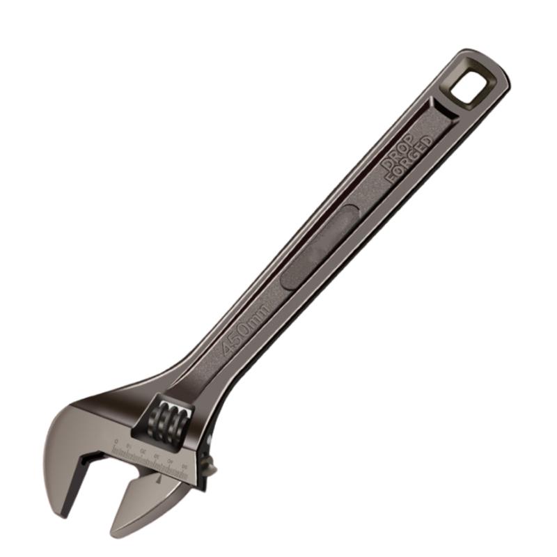 8-18inch Adjustable Wrench Wide Jaw Opening Precise Jaw Design Grips Measurement Scales Engraved On the Tool