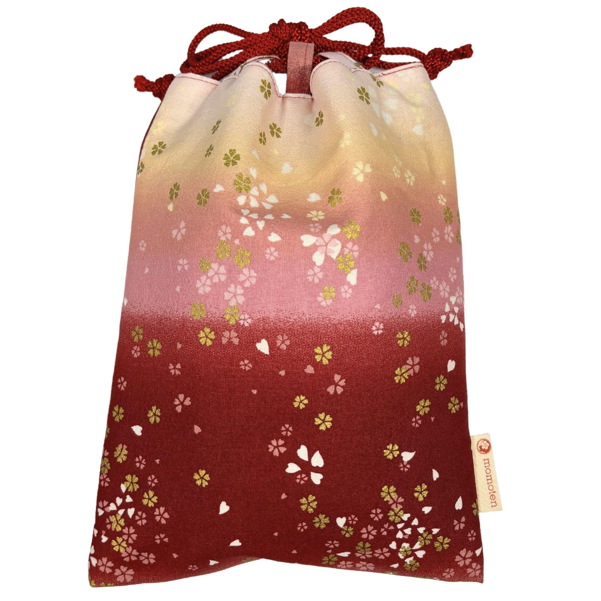 [momoten] Shingen bag, Goshuincho (stamp book) holder, Japanese style accessory case, small item case, drawstring bag