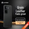 AMW Genuine Leather Frosted Phone Case for Vivo iQOO Neo10/Neo10 Pro