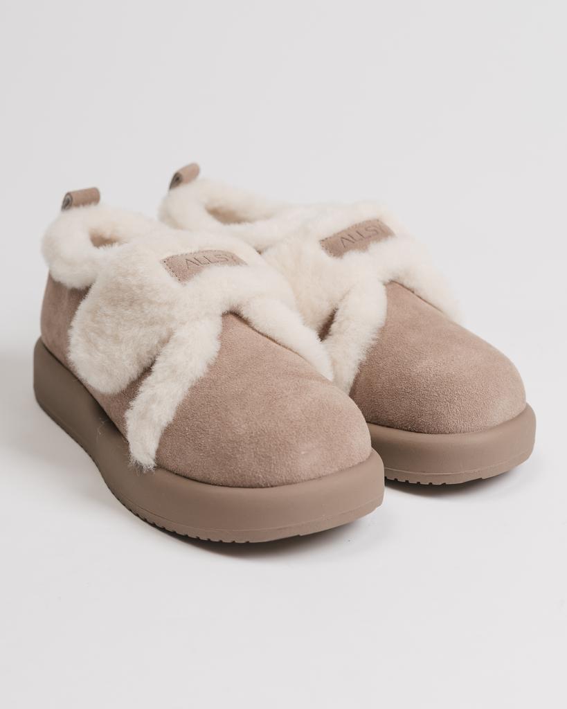 Velcro Boots Allsy 85912 36 Mink Suede Wool