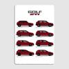 Supercar GTI Generations Red Sports Car  Metal Poster Sign Club Wall Art Plaque Tin Sign Room Decoration Home Decor