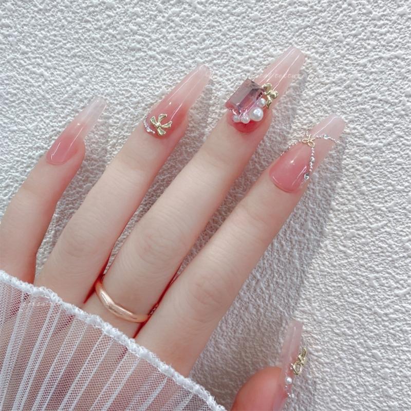 20pcs Metal Bowknot Nails Art Decoration 3D Nail Charms for Women Nails Art