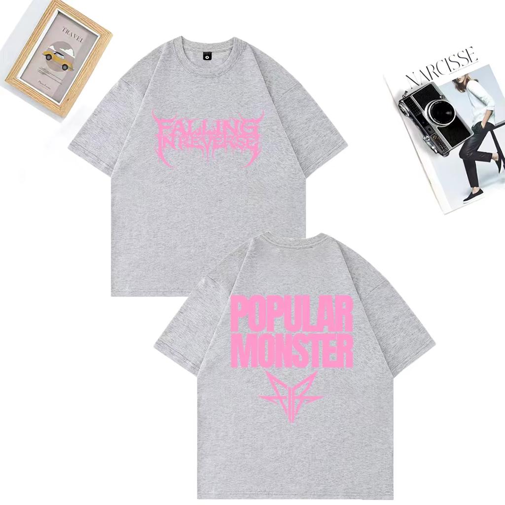 Rock Band Falling in Reverse Album Grafik T-Shirt Herren Damen Lässig Hip Hop Streetwear Übergroß Kurzarm Baumwolle Unisex Tee