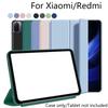 Hülle für Xiaomi Pad 5 6 7 8 Pro Redmi Pad SE 8.7 Redmi Pad 2 2025 Schlanke Dreifach-Ständer-Schutzhülle mit weicher TPU-Rückseite
