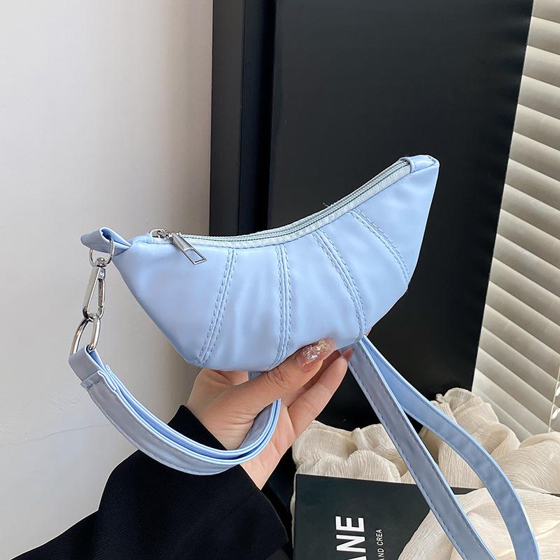 Французская сумка-пельмень 2025: Стильная сумка кроссбоди на плечо для женщин синий